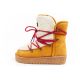 11. D.Franklin women's winter snow boots, fashionable fur lining, mustard color