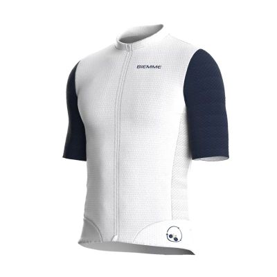 Biemme NATURE T-shirt white and navy 3XL