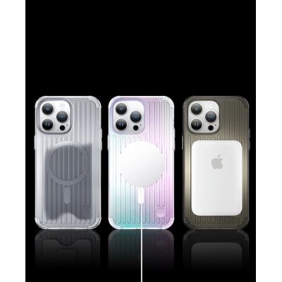 12. Kingxbar PQY Go Out Series magnetic case for iPhone 14 Plus MagSafe silver