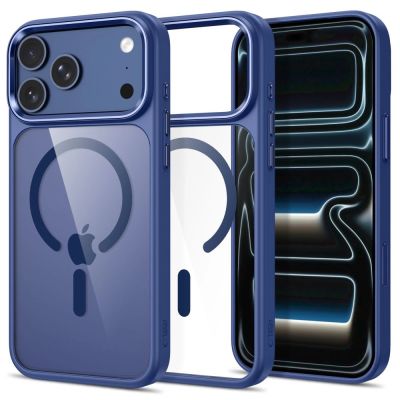 Tech-Protect Magmat Magsafe CC Case for iPhone 17 Pro / 18 Pro - Navy Blue and Transparent