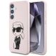Case Karl Lagerfeld Silicone Graffiti Ikonik Printed Logo MagSafe Samsung Galaxy S25 pink