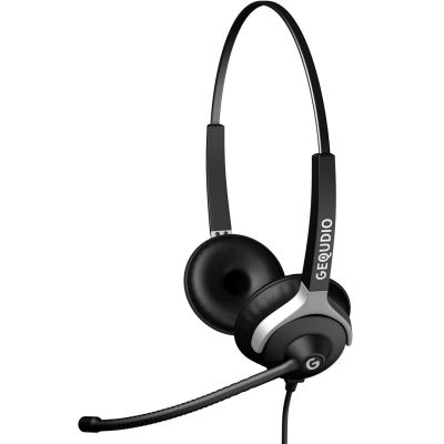 3. GEQUDIO WA9021 Headphones/Headset Wired Headband Office/Call Center Black
