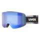 Uvex provoqe FM ski goggles for winter sports, black, men's, blue, spherical lens