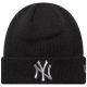 New Era Metallic Beanie New York Yankees Hat 60691271 Black One Size