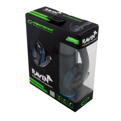 4. ESPERANZA RAVEN Gaming Headset with Microphone, Blue, EGH310B
