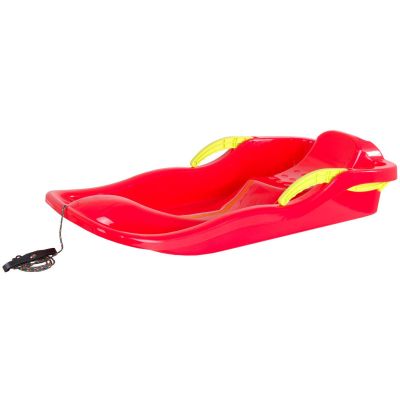 2. RACE RED PLASTIC SLED WITH BRAKES