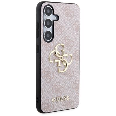 4. Guess 4G Big Metal Logo Case for Samsung Galaxy S24 - Pink