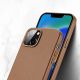 7. Dux Ducis Grit Leather Case for iPhone 14 Plus Elegant Faux Leather Cover (MagSafe Compatible) Brown