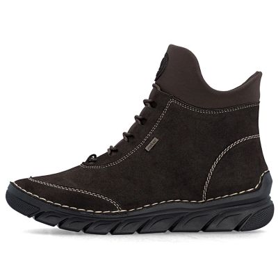 9. Women's comfortable insulated ankle boots chocolate brown Rieker 55069-25