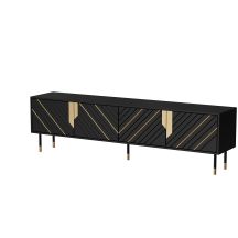 4D MOUNTAIN TV cabinet 204x40x55 black + gold