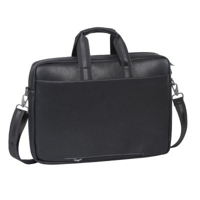 RIVACASE ORLY 16" LAPTOP BAG, BLACK, WATERPROOF MATERIAL, POCKETS FOR 10.1" TABLET, SMARTPHONE, DOCUMENTS AND ACCESSORIES