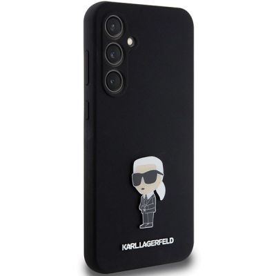 4. Karl Lagerfeld Silicone Ikonik Metal Pin case for Samsung Galaxy S23 FE - black