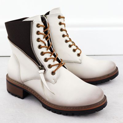 3. Women's beige worker boots Vinceza 26-58559