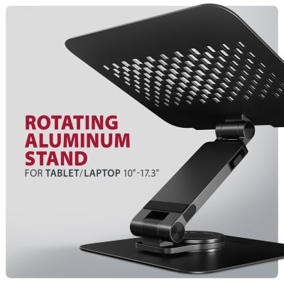 10. Axagon STND-LRB Laptop-Ständer, 360° drehbar, Doppelgelenk, extenderbar Notebook and tablet stand Black 43.9 cm (17.3")