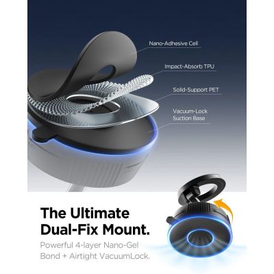 7. Spigen MFT36 MagSafe Car Holder for Dashboard/Windshield - Black