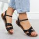 5. Black women's sandals S.Barski KV51-022