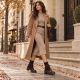 6. Women's Heeled Platform Ankle Boots in Chocolate Brown Vinceza 58665