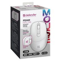DEFENDER MOUSE FEAM MM-296 RF SILENT WHITE