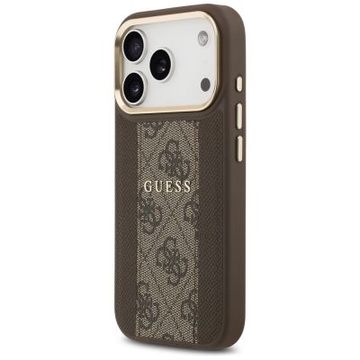 2. Guess 4G Stripe MagSafe case for iPhone 17 Pro - brown