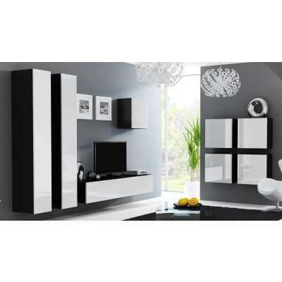 4. VIGO square display cabinet 50/50/30 black/white gloss