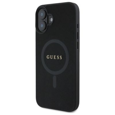 2. Guess Saffiano Classic Logo MagSafe case for iPhone 16 - black
