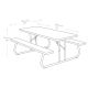 7. Picnic table 183 cm 60112