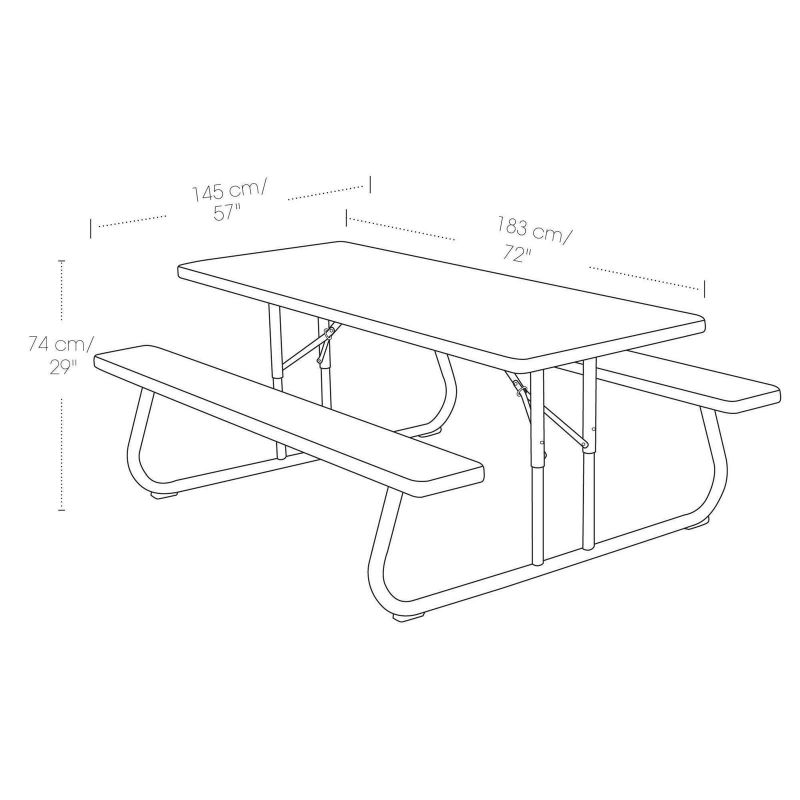 7. Picnic table 183 cm 60112