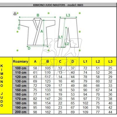 10. Judo kimono Masters 450 gsm - 200 cm 060320-200