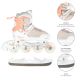 2. NILS Extreme NH18190 2in1 roller skates, white and pink, size L (39-43), with replaceable HOCKEY blade