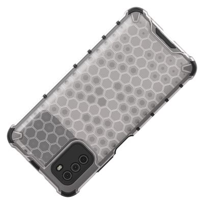 6. Honeycomb Case armor cover with TPU Bumper for Xiaomi Poco M3 transparent