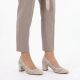 5. Beige openwork pumps with a block heel, Sergio Leone PB848