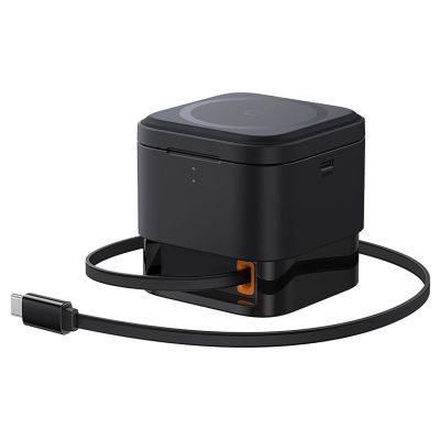 7. Baseus MagPro 3in1 25W MagSafe Compatible Inductive Charger for Phone and Smartwatch - Black