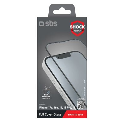 2. SBS Full Cover Tempered Glass for iPhone 13/13 Pro/14/16e/17e