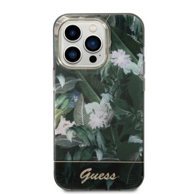 6. Guess Jungle Collection case for iPhone 14 Pro Max - green