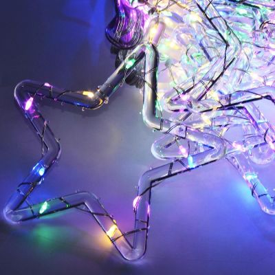 18. CHRISTMAS TREE LIGHTS LIGHT CURTAIN 120x120 CM 235LED MULTICOLOR STARS