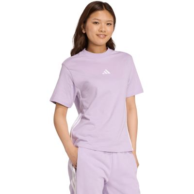 adidas Essentials 3-Stripes Cotton Women's T-Shirt Light Purple JX7619