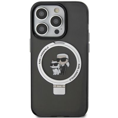 3. Karl Lagerfeld KLHMP13LHMRSKCK iPhone 13 Pro 6.1" black/black hardcase Ring Stand Karl&Choupette MagSafe