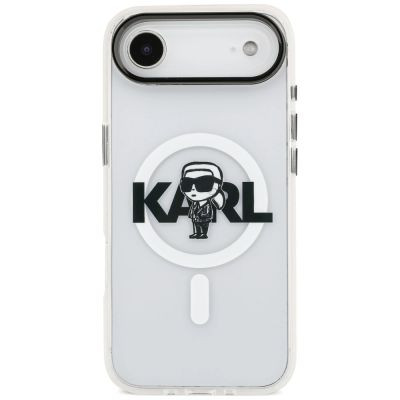 3. Karl Lagerfeld IML Karl Sketch Logo MagSafe Case for iPhone 17 Air - Transparent