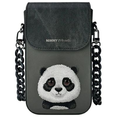 2. Nimmy Big Eyed Pet 2.0 Panda 3-in-1 Phone Bag + Wallet + Tracker Case - Black