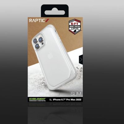 5. Raptic X-Doria Slim Case iPhone 14 Pro Max back cover transparent