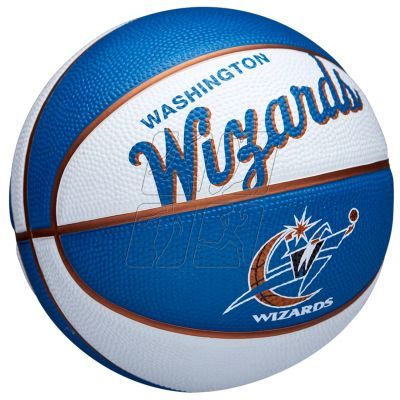 5. Wilson Team Retro Washington Wizards Mini Ball WTB3200XBWAS basketball