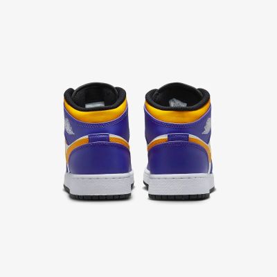 5. Air Jordan LA Lakers 1 MID (GS) shoes - DQ8423-517