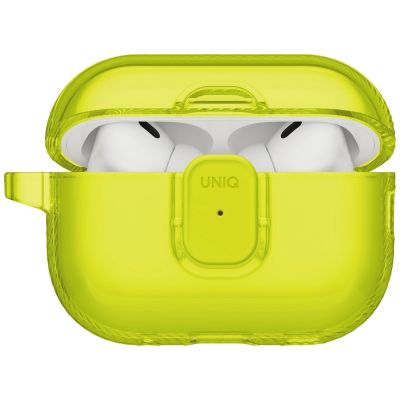 3. Uniq Glase Pro Case for AirPods Pro 3 Lock Case - Transparent Yellow