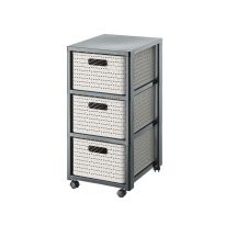 ROTHO Large shelf with 3 drawers COUNTRY cappuccino/anthracite