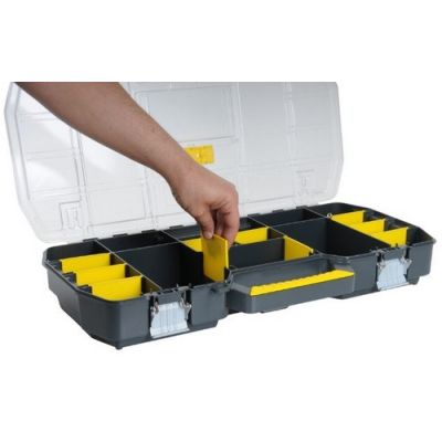 6. Stanley 1-97-514 Tool Box Black, Clear