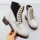 2. Women's beige worker boots Vinceza 26-58559