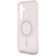 6. Guess Rhinestones Printed Classic Logo MagSafe Samsung Galaxy S25 Case Pink