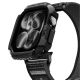 5. Spigen Rugged Armor case + Spigen Athlex Air band set for Apple Watch (46 mm) - black-grey