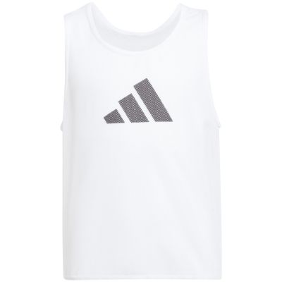 5. adidas Training BIB 24 Junior Training Bib for Kids, White JF3246