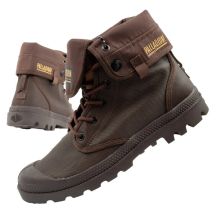 Palladium Men's Baggy Coated High Top Sneakers, Fashionable Dark Brown